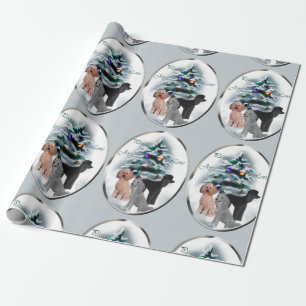 Papel De Presente Natal do trio da caniche