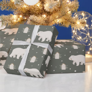 Papel De Presente Natal do Urso Polar