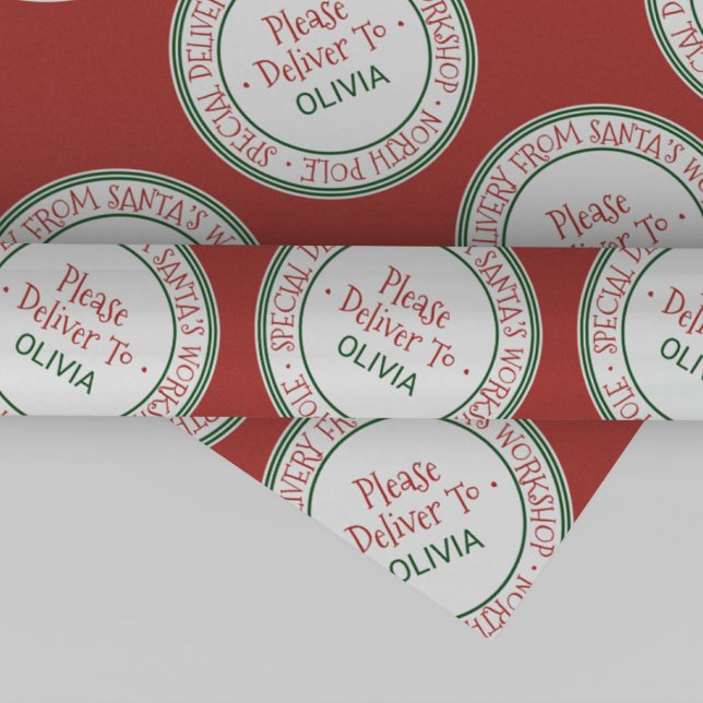 Papel De Presente Natal do Workshop de papais noeis (Criador carregado)