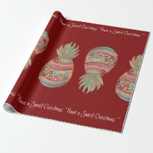 Natal doce do abacaxi que envolve o vermelho