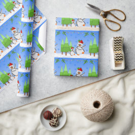 Papel De Presente Natal dos Pinguins