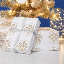 Natal Dourado Floco de Neve Nome Personalizado