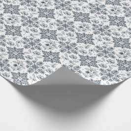 Papel De Presente Natal elegante do teste padrão do floco de neve da