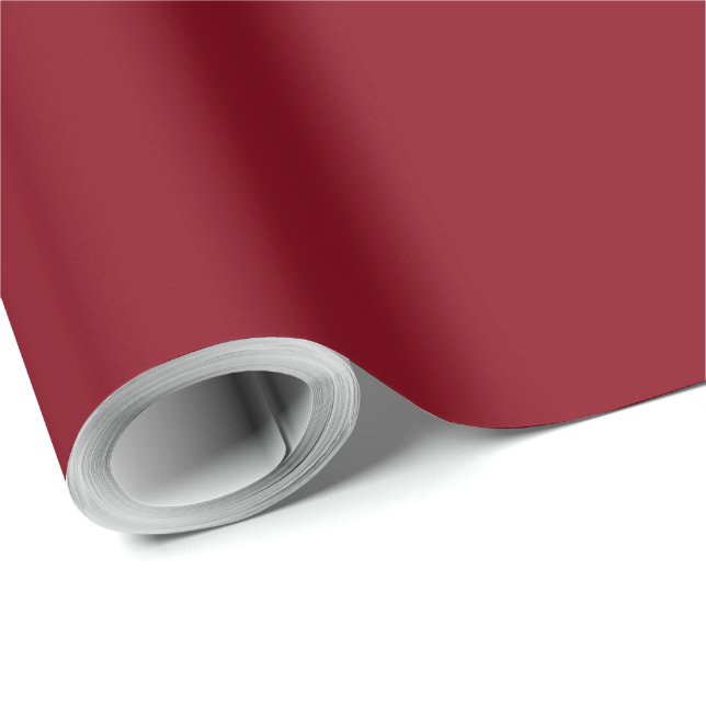 Papel De Presente Natal Elegante Vermelho Sólido (Ponta do rolo)