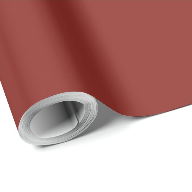 Papel De Presente Natal Elegante Vermelho Sólido (Ponta do rolo)
