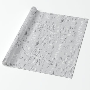 Papel De Presente Natal em azul e prata