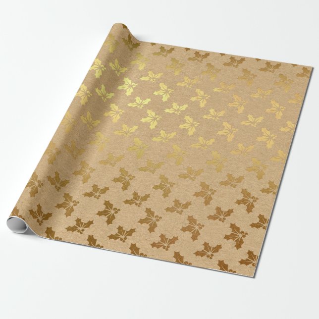Papel De Presente Natal em folha de ouro (Desenrolado)