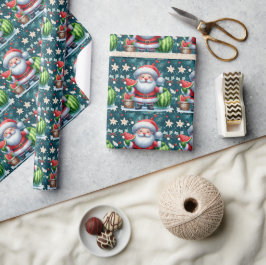 Papel De Presente Natal em julho com SANTA CLAUS