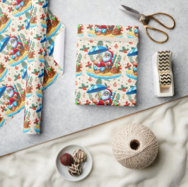 Papel De Presente Natal em julho com SANTA CLAUS