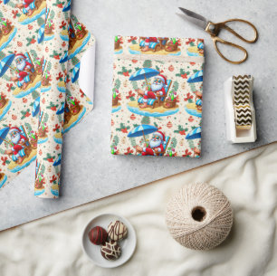 Papel De Presente Natal em julho com SANTA CLAUS