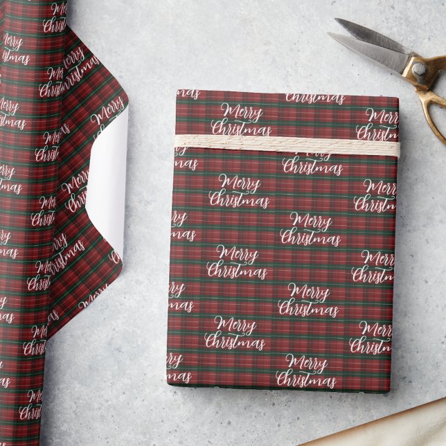 Papel De Presente Natal em Xadrez Vermelho (Criador carregado)