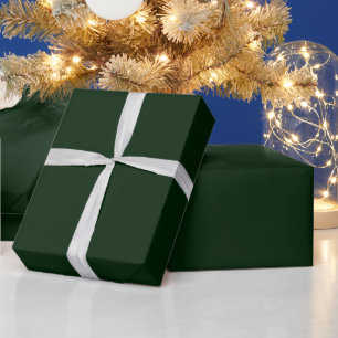 Papel De Presente Natal esmeralda verde sólido luxuoso escuro