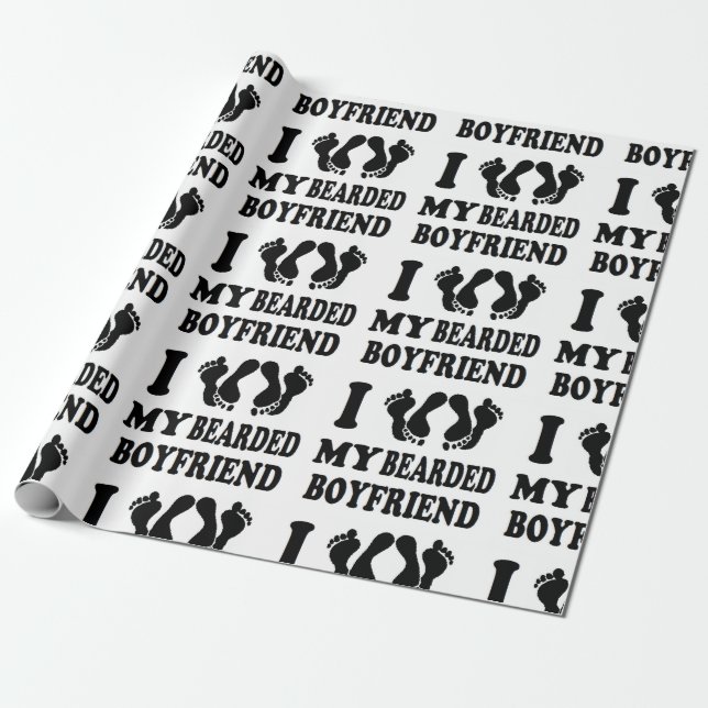 Papel De Presente Natal eu amo meu namorado farpado (Desenrolado)