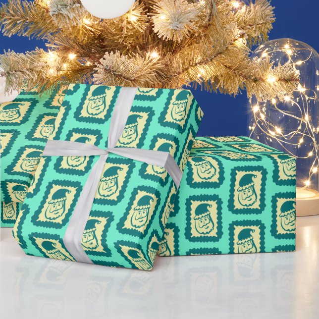 Papel De Presente Natal Fantasioso Papai Noel Fofo Feriado Brilhante (Feriados)