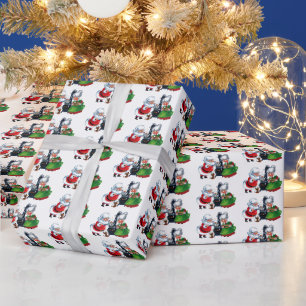 Papel De Presente Natal festivo retrô vintage Papai Noel Sra. Claus