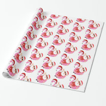 Natal Flamingo Santa Tropical