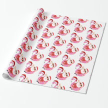 Natal Flamingo Tropical Santa