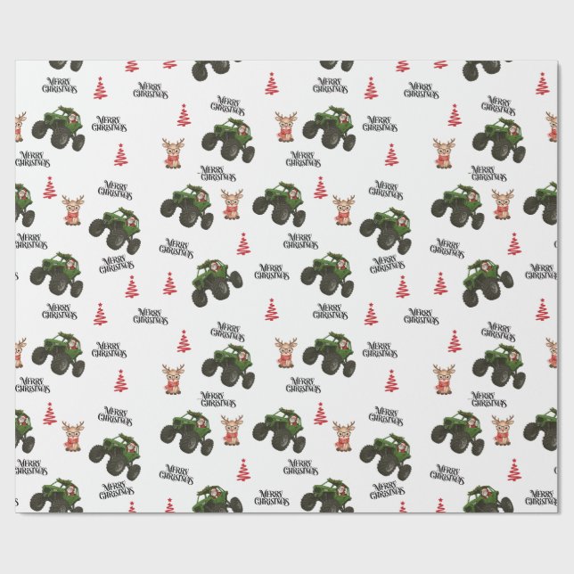 Papel De Presente Natal fora de estrada do Papai Noel (Aberto)