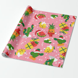 Papel De Presente natal fruta morango melancia limão