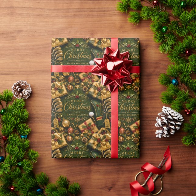 Papel De Presente Natal Golfe Férias (Presente de Natal)
