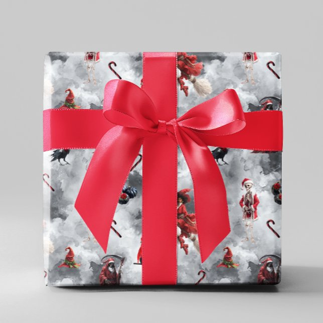 Papel De Presente Natal Gótico Assustador (Criador carregado)