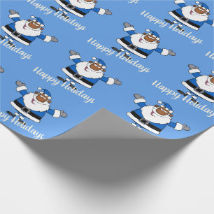 Papel De Presente Natal Hanukkah Kwanzaa do papai noel do