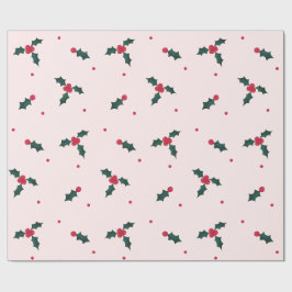 Papel De Presente Natal Holly Berry e Sai Feriado