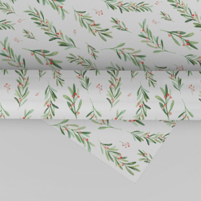 Papel De Presente Natal Holly Wreath Pattern (Criador carregado)