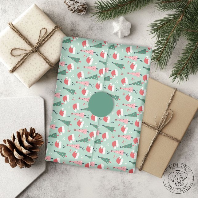 Papel De Presente Natal Hortelã Alegre (Criador carregado)