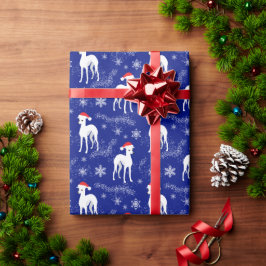 Papel De Presente Natal Iggy - Greyhounds italiano na neve