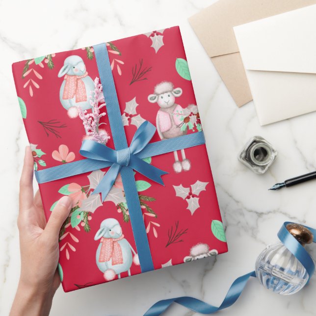 Papel De Presente Natal Inverno Ovelhas (Presentear)