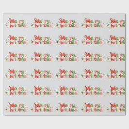 Papel De Presente Natal Kawaii Feliz