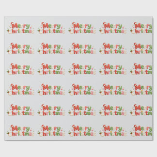 Papel De Presente Natal Kawaii Feliz