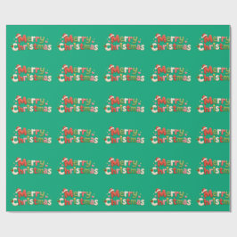 Papel De Presente Natal Kawaii Feliz