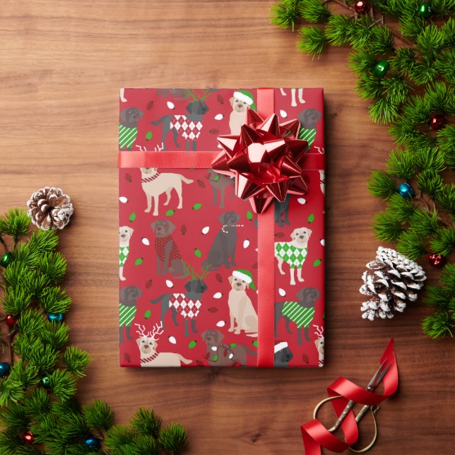 Papel De Presente Natal Labrador Retriever (Presente de Natal)