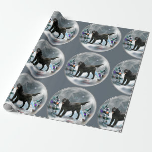 Papel De Presente Natal Liso-Revestido do Retriever