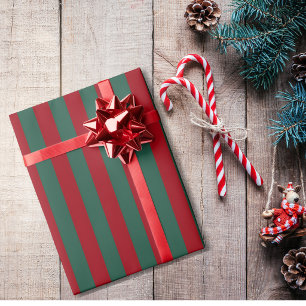 Papel De Presente Natal Listrado Clássico