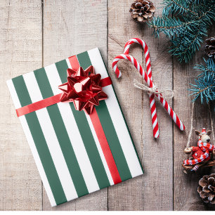 Papel De Presente Natal Listrado Clássico