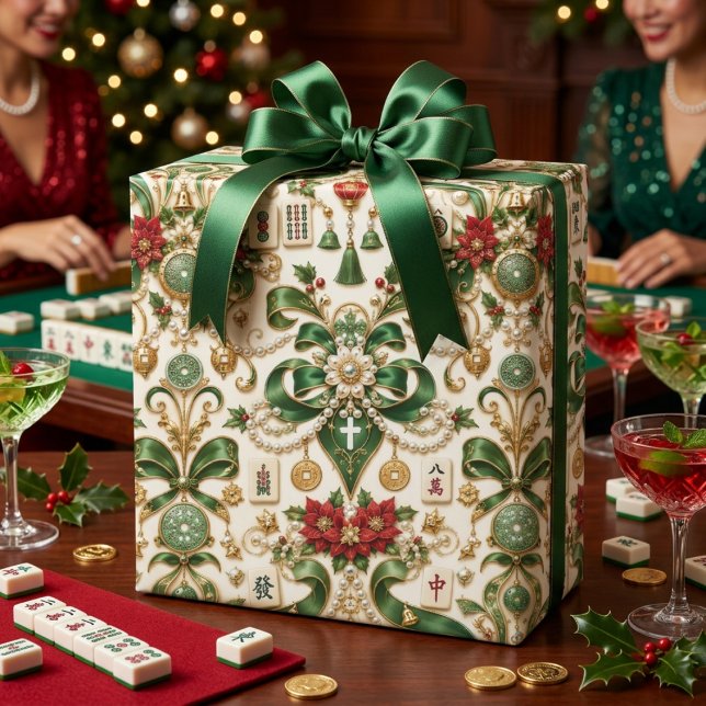 Papel De Presente Natal Mahjong (Criador carregado)
