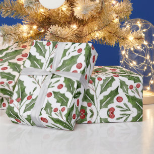 Papel De Presente Natal Moderno Rosa Quente