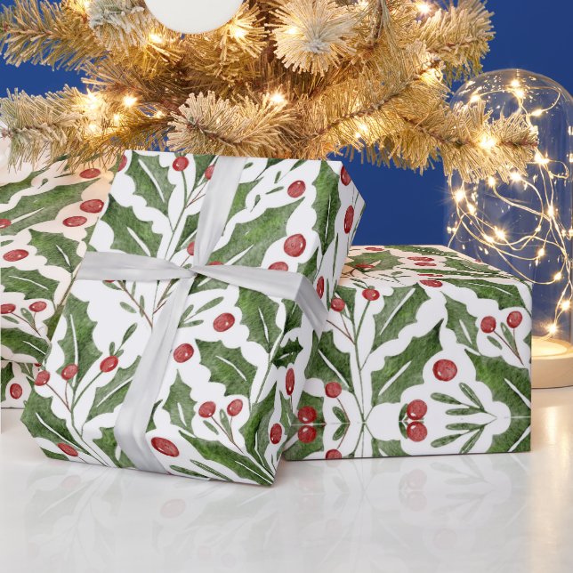 Papel De Presente Natal Moderno Rosa Quente (Feriados)