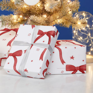 Papel De Presente Natal Moderno Rosa Quente