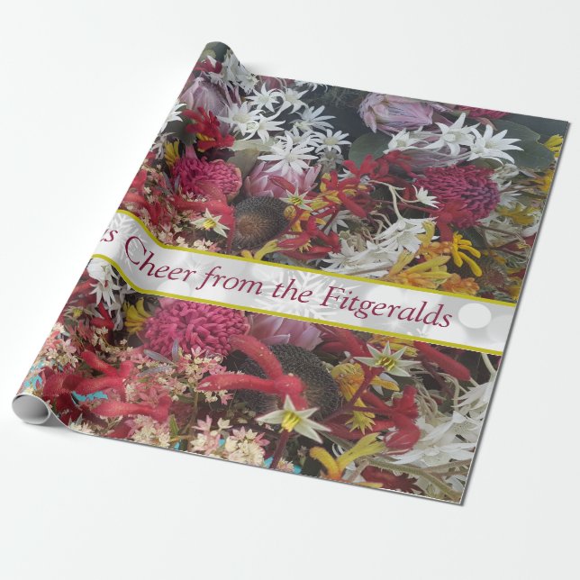 Papel De Presente Natal - Monograma Nativo Australiano (Desenrolado)