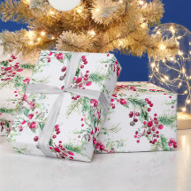 Natal muito berrante aquarela vermelha de azevinho