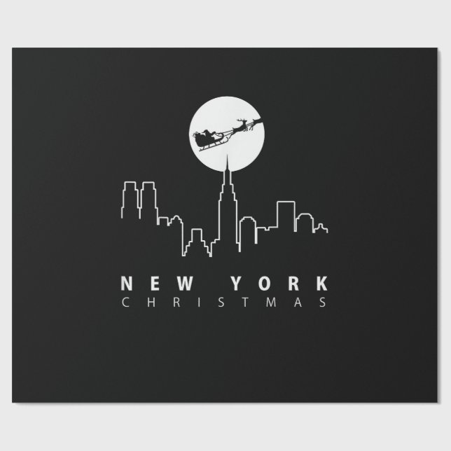 Papel De Presente Natal na Cidade de Nova York (Aberto)