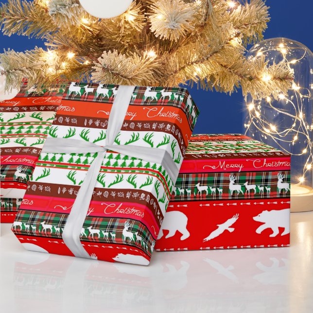 Papel De Presente Natal na floresta (Feriados)