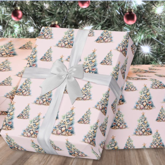 Papel De Presente Natal na Praia (Beach Christmas Wrapping Paper )