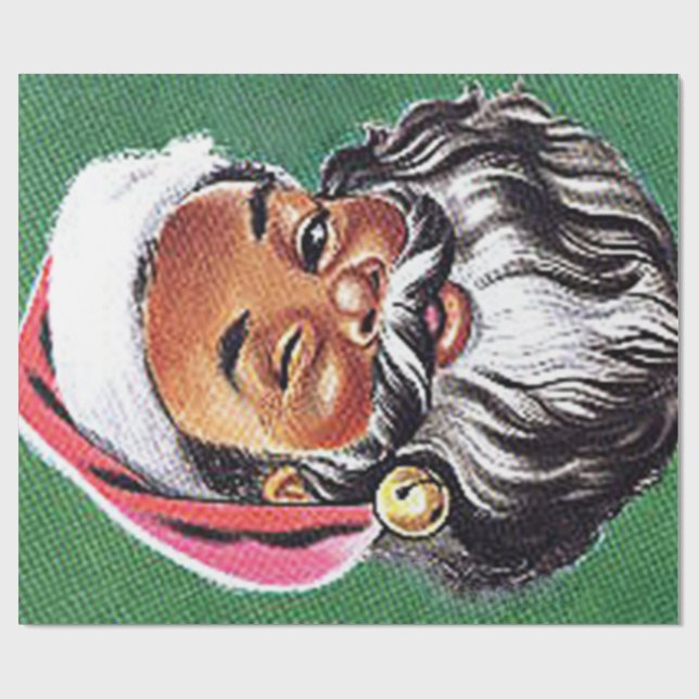 Papel De Presente Natal negro afro-americano (Aberto)