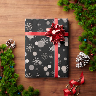 Papel De Presente Natal negro negro preto Beige Boho no inverno