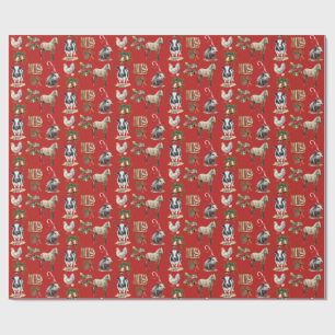 Papel De Presente "Natal no celeiro" Cor personalizada